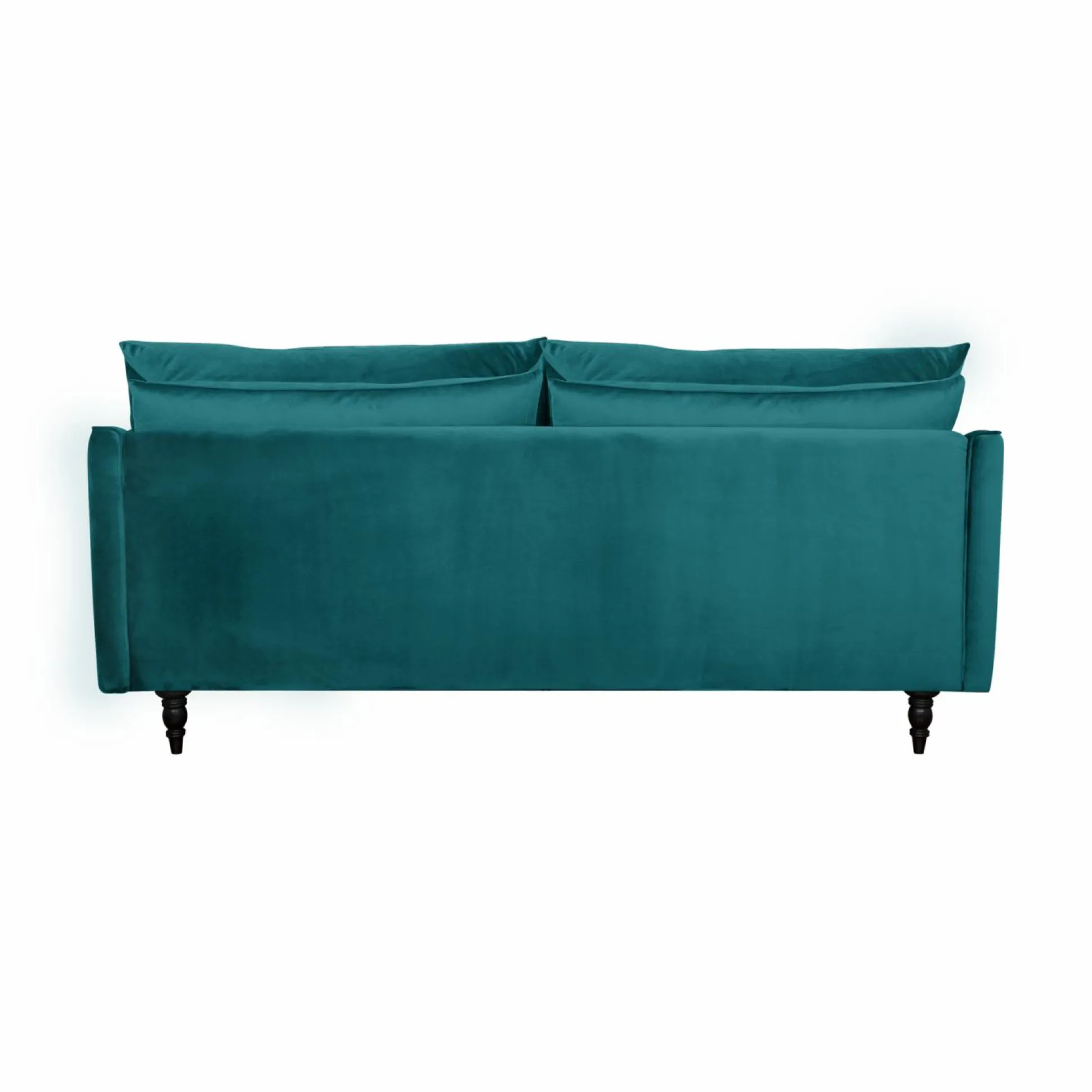 Canapé velours Olie - Bleu paon - 4 places