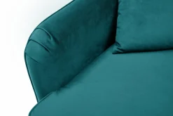 Canapé velours Olie - Bleu paon - 4 places