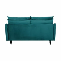 Canapé velours Olie - Bleu paon - 2 places