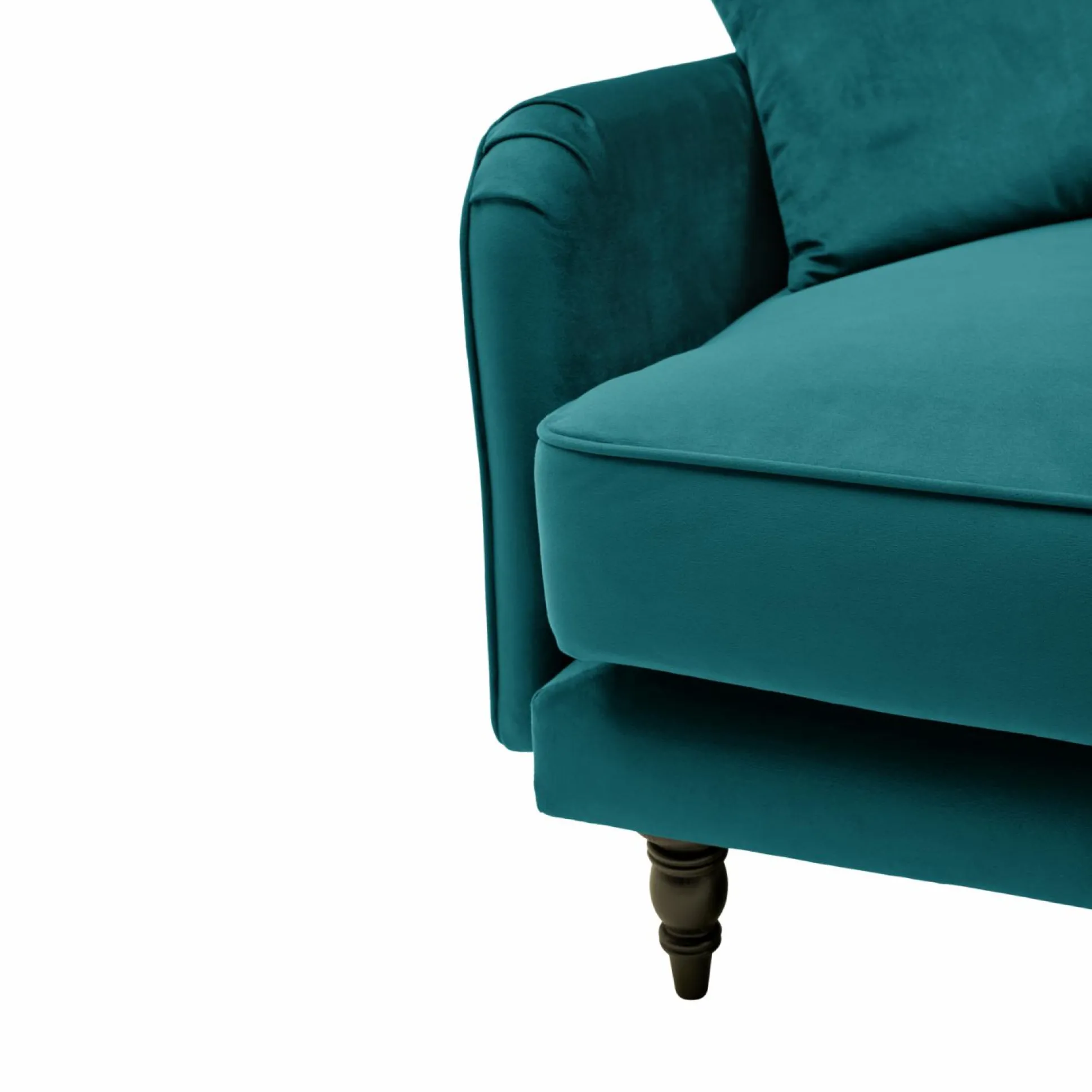 Canapé velours Olie - Bleu paon - 2 places