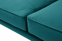 Canapé velours Olie - Bleu paon - 2 places