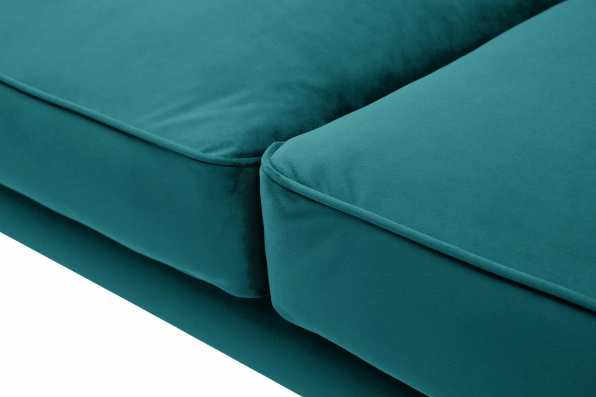 Canapé velours Olie - Bleu paon - 2 places