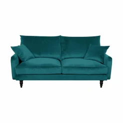 Canapé velours Olie - Bleu paon - 3 places