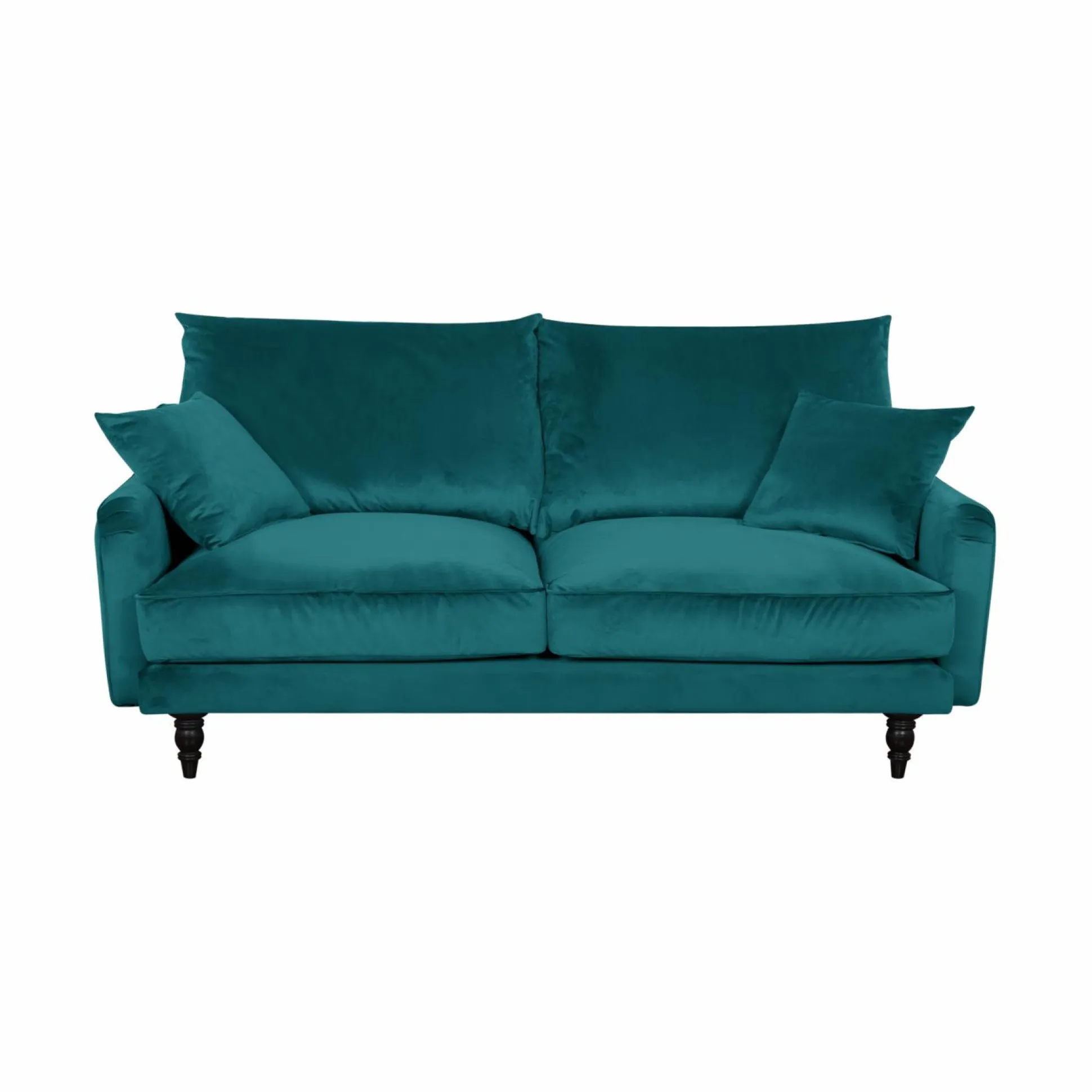 Canapé velours Olie - Bleu paon - 3 places