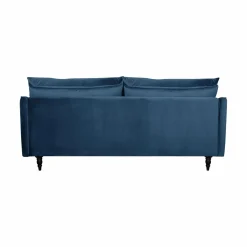 Canapé velours Olie - Bleu - 4 places