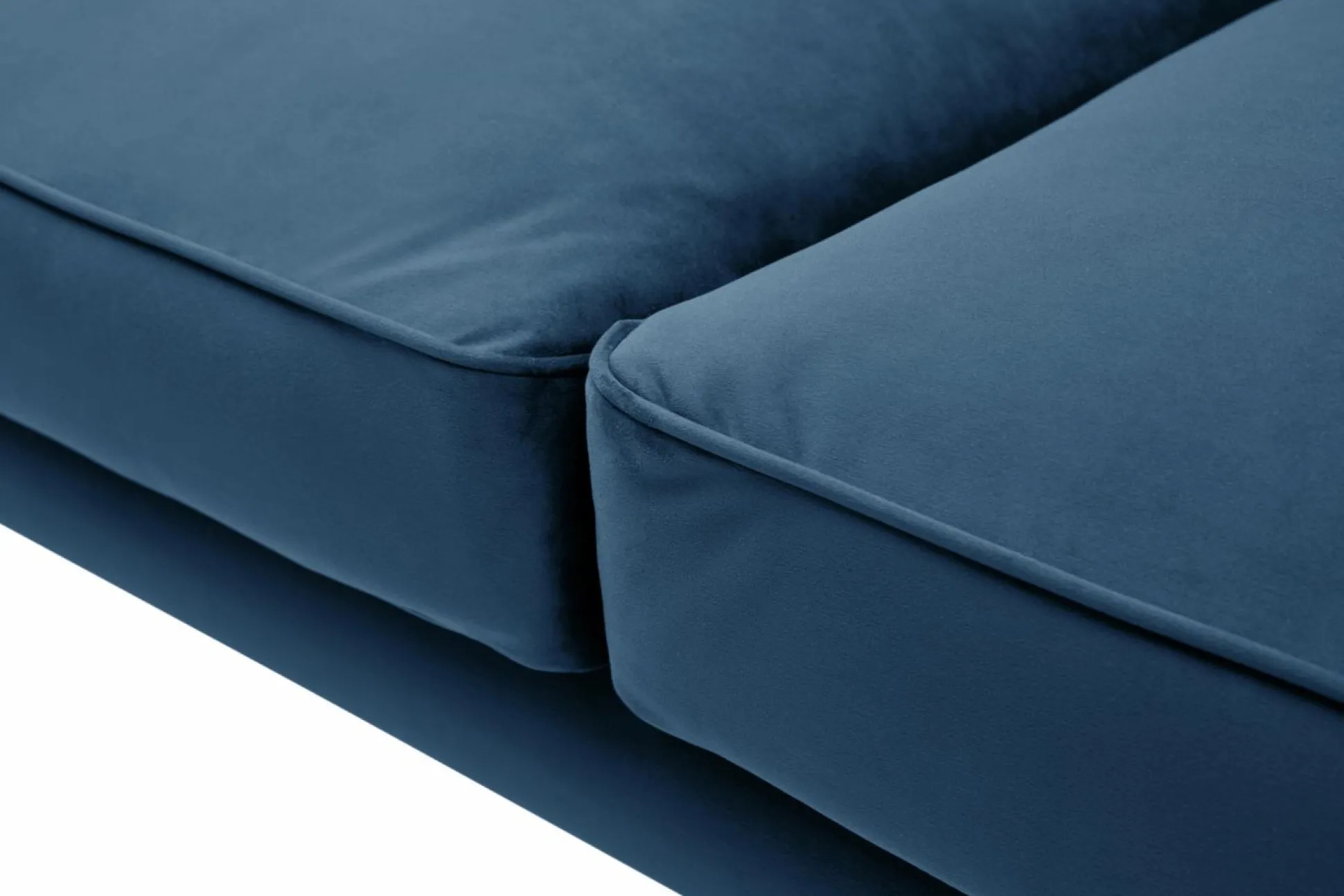 Canapé velours Olie - Bleu - 2 places