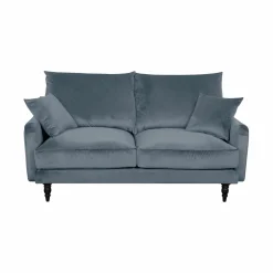 Canapé velours Olie - Bleu gris - 2 places