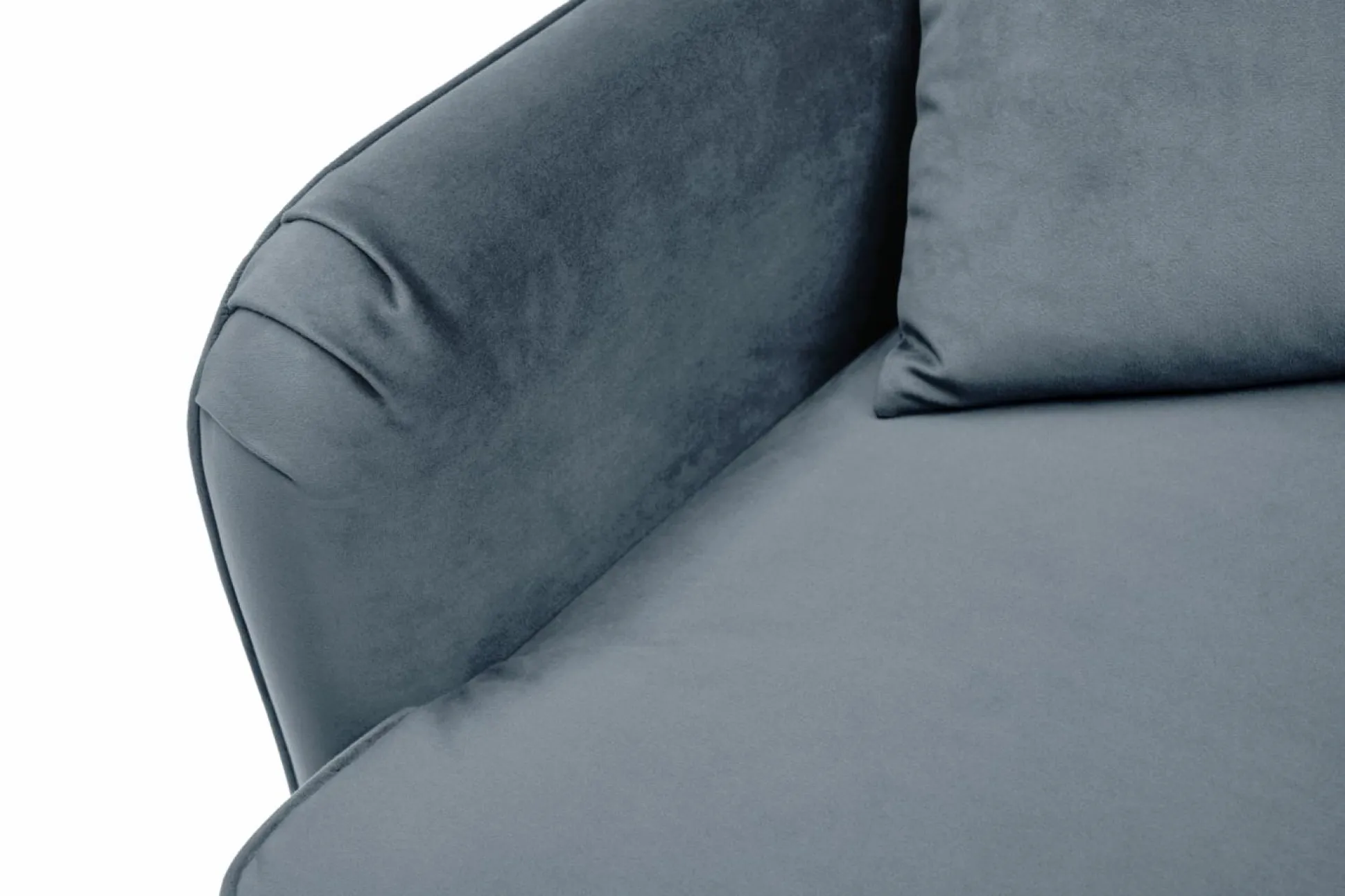 Canapé velours Olie - Bleu gris - 2 places