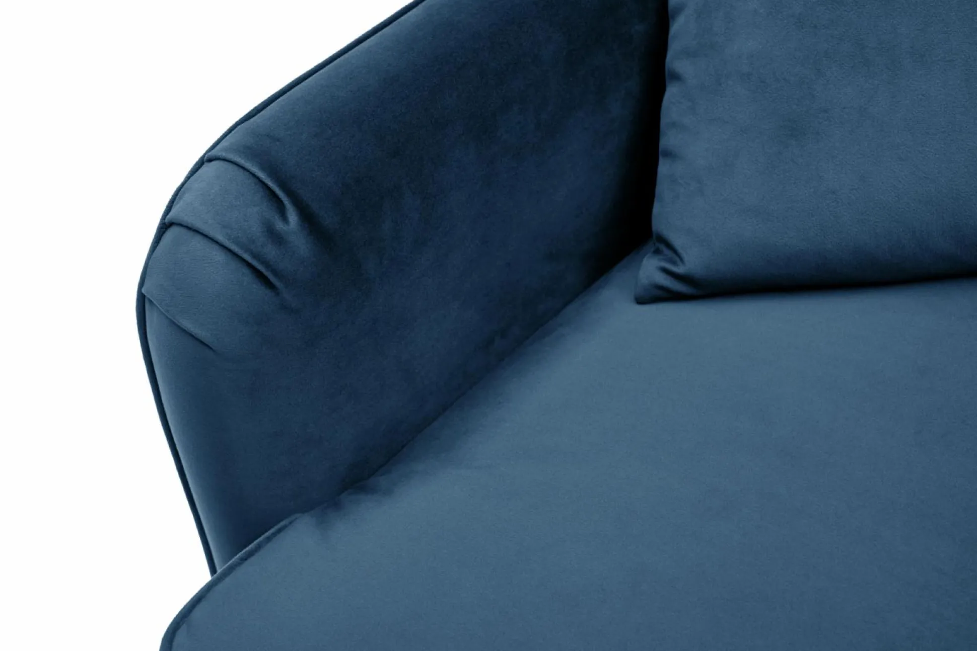 Canapé velours Olie - Bleu - 3 places