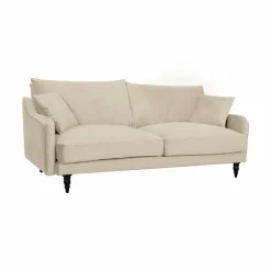 Canapé velours Olie - Ecru - 4 places