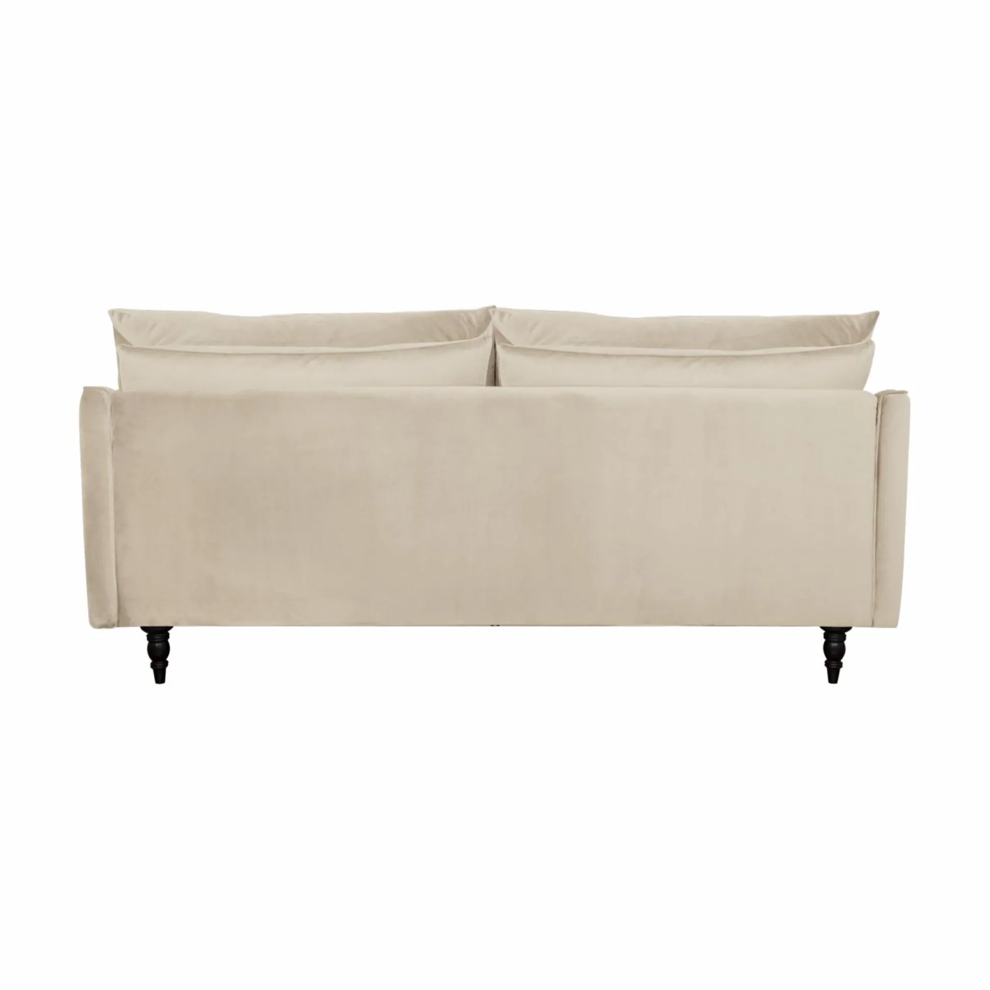 Canapé velours Olie - Ecru - 4 places