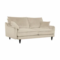 Canapé velours Olie - Ecru - 3 places