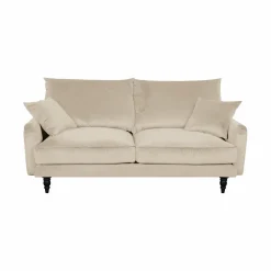 Canapé velours Olie - Ecru - 3 places