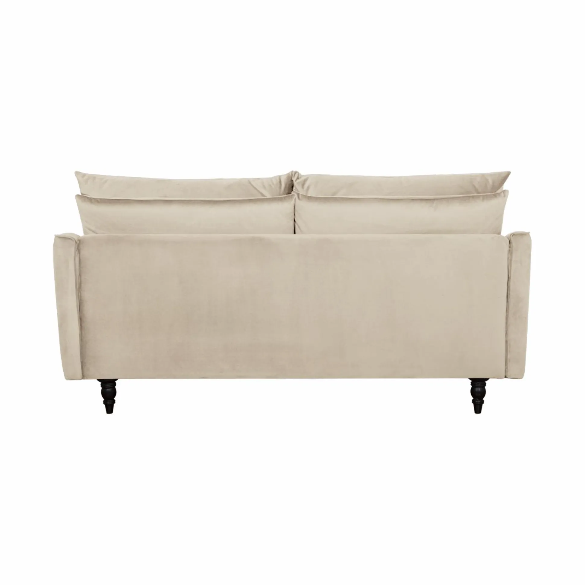 Canapé velours Olie - Ecru - 3 places