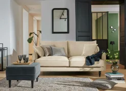 Canapé velours Olie - Ecru - 2 places