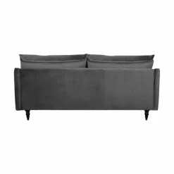 Canapé velours Olie - Gris - 4 places