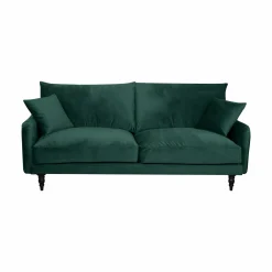 Canapé velours Olie - Vert Forêt - 4 places