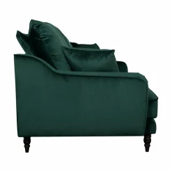 Canapé velours Olie - Vert Forêt - 4 places