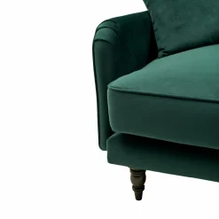 Canapé velours Olie - Vert Forêt - 4 places