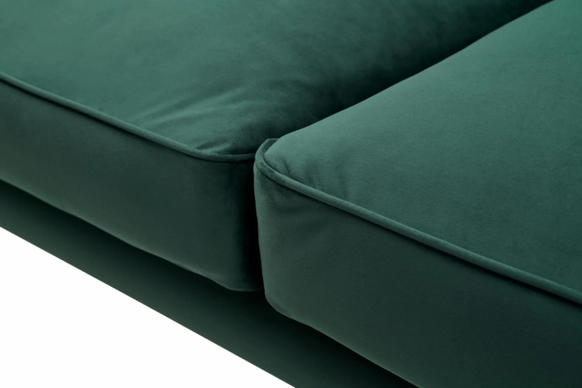 Canapé velours Olie - Vert Forêt - 4 places