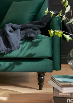 Canapé velours Olie - Vert Forêt - 2 places