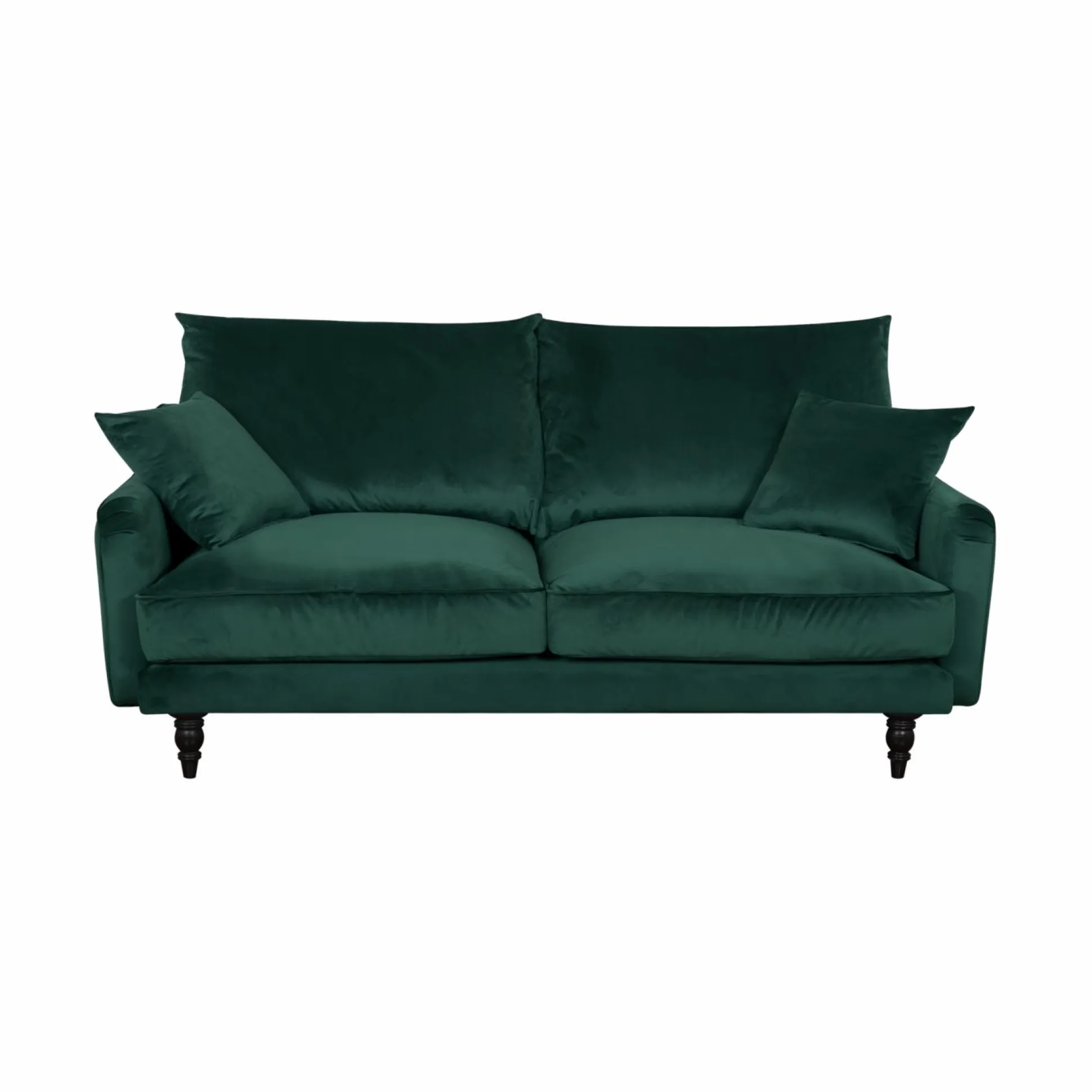 Canapé velours Olie - Vert Forêt - 3 places