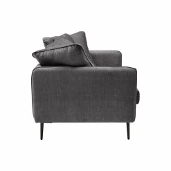 Canapé velours Olympe - Anthracite - 3 places