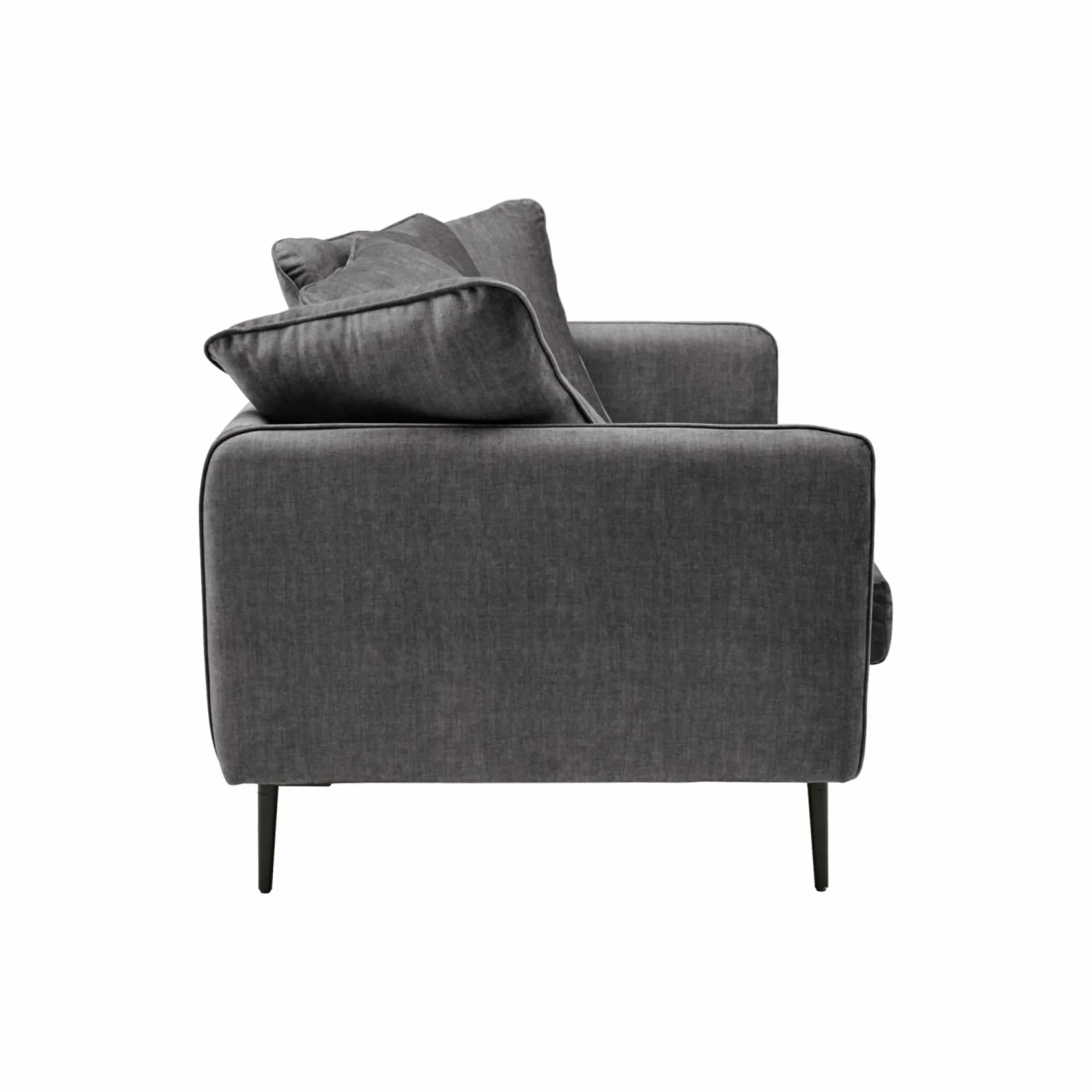 Canapé velours Olympe - Anthracite - 2 places