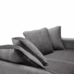 Canapé velours Olympe - Anthracite - 2 places