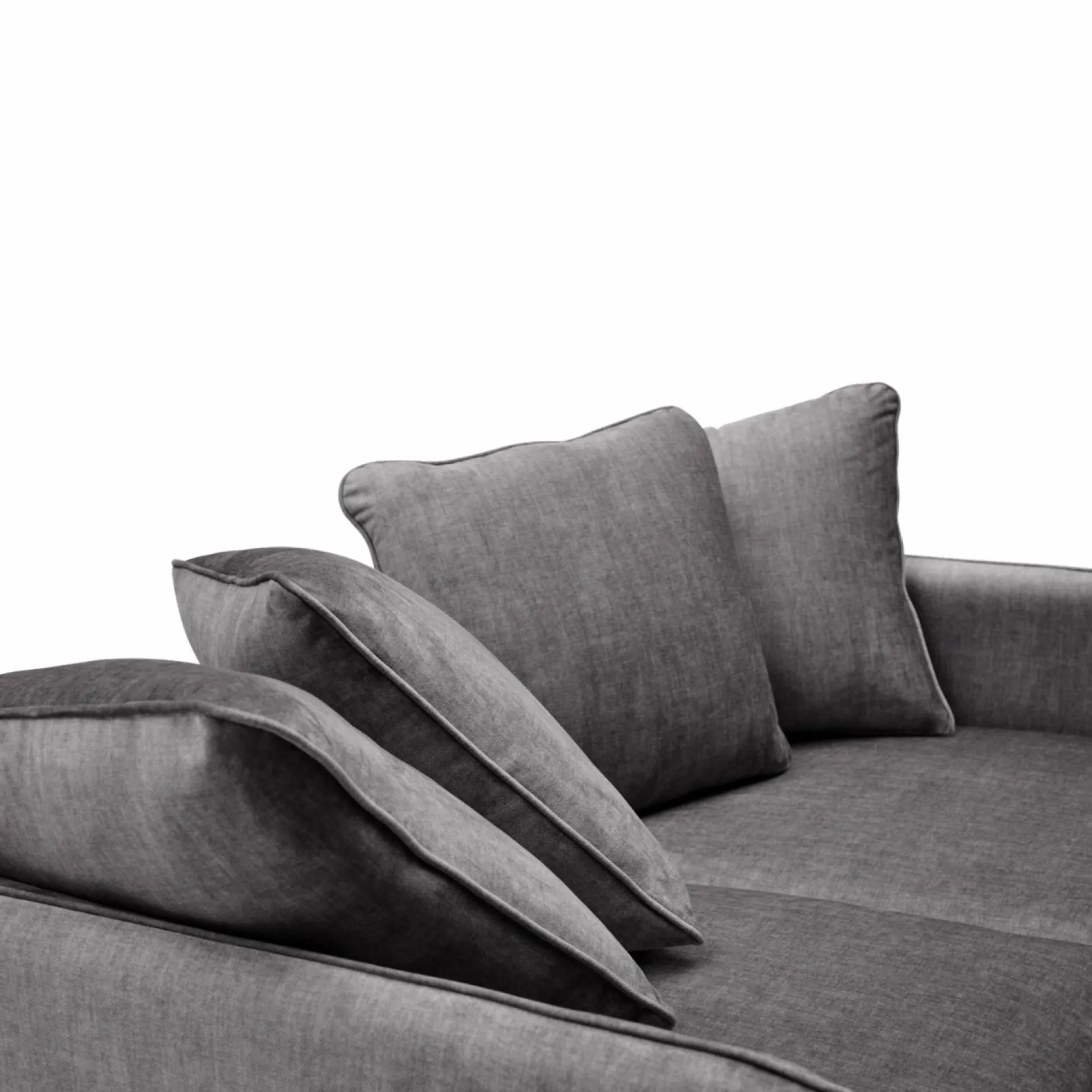 Canapé velours Olympe - Anthracite - 2 places