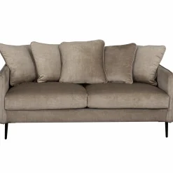 Canapé velours Olympe - Beige - 3 places