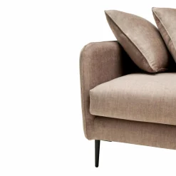 Canapé velours Olympe - Beige - 3 places