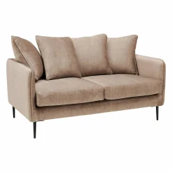 Canapé velours Olympe - Beige - 2 places