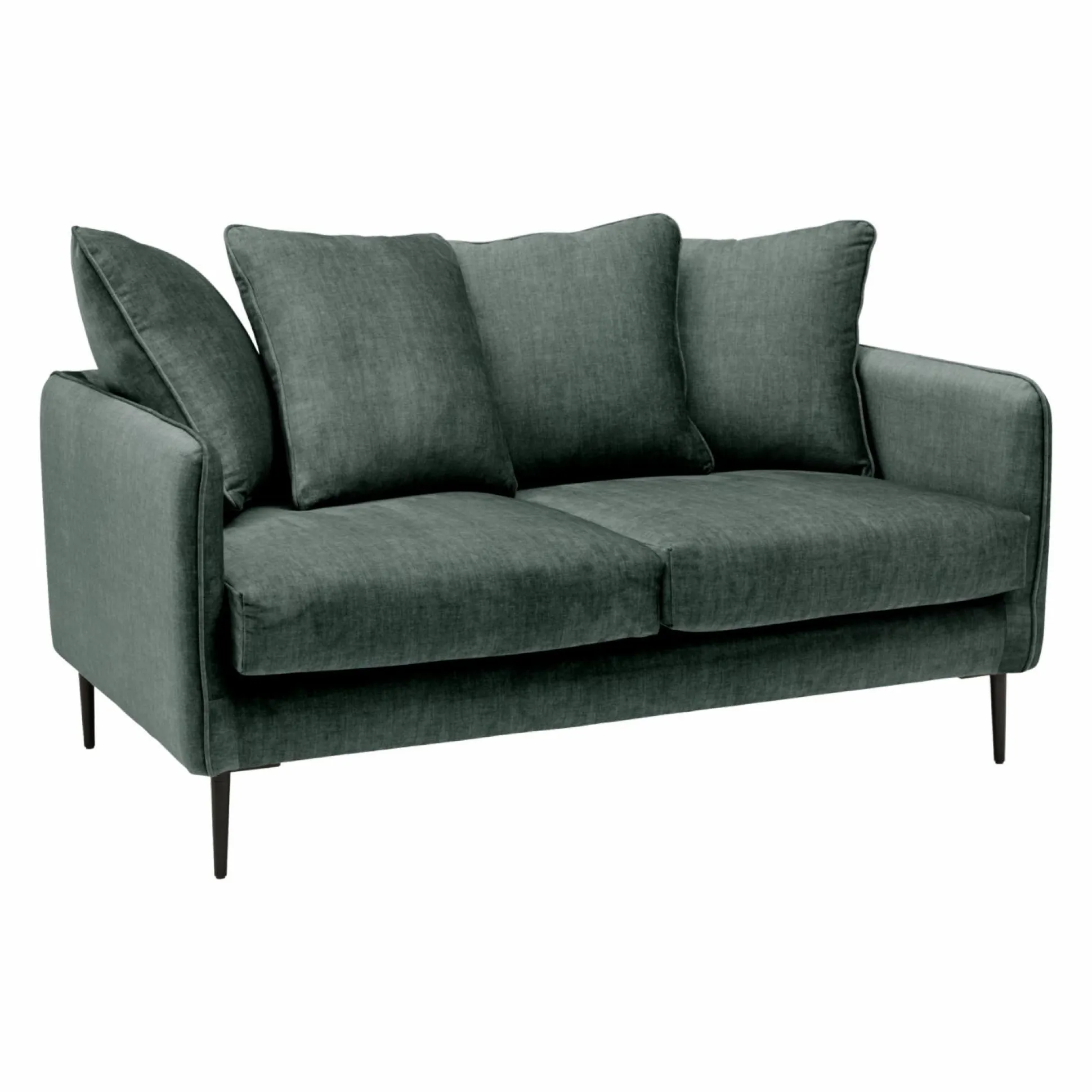 Canapé velours Olympe - Bleu - 2 places