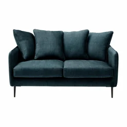 Canapé velours Olympe - Bleu Marine - 2 places