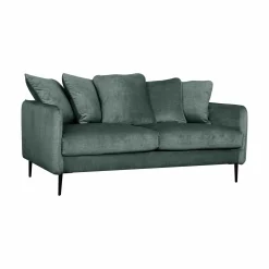 Canapé velours Olympe - Bleu - 3 places