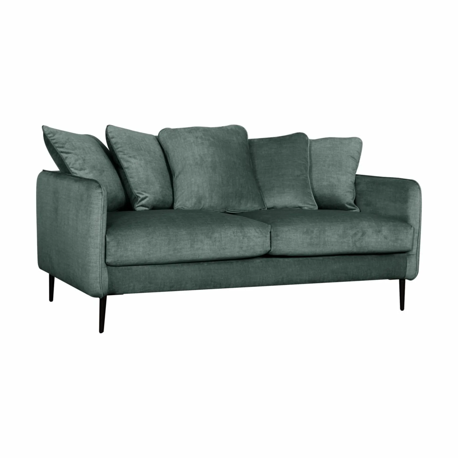 Canapé velours Olympe - Bleu - 3 places