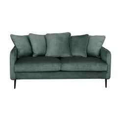 Canapé velours Olympe - Bleu - 3 places