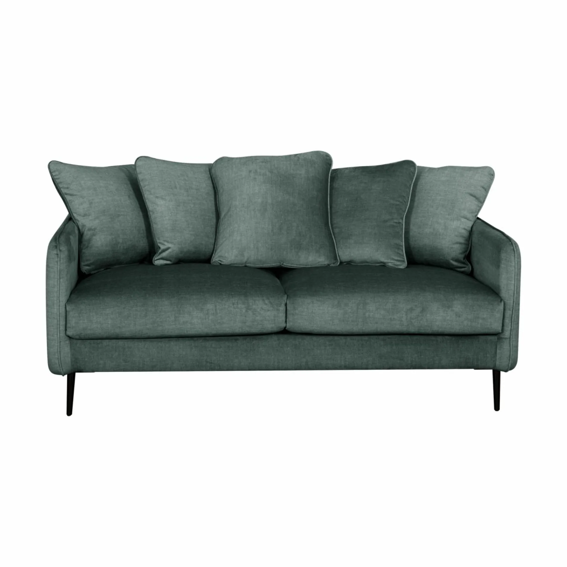 Canapé velours Olympe - Bleu - 3 places