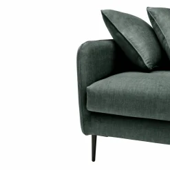 Canapé velours Olympe - Bleu - 3 places