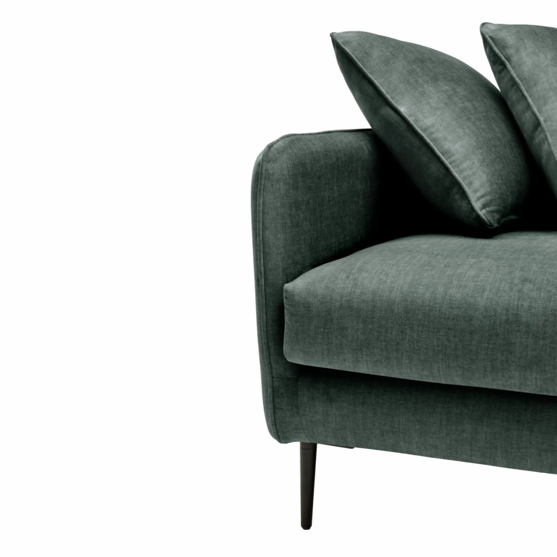 Canapé velours Olympe - Bleu - 3 places