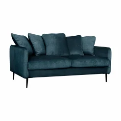Canapé velours Olympe - Bleu Marine - 3 places