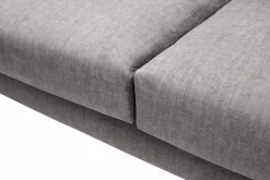 Canapé velours Olympe - Gris - 3 places