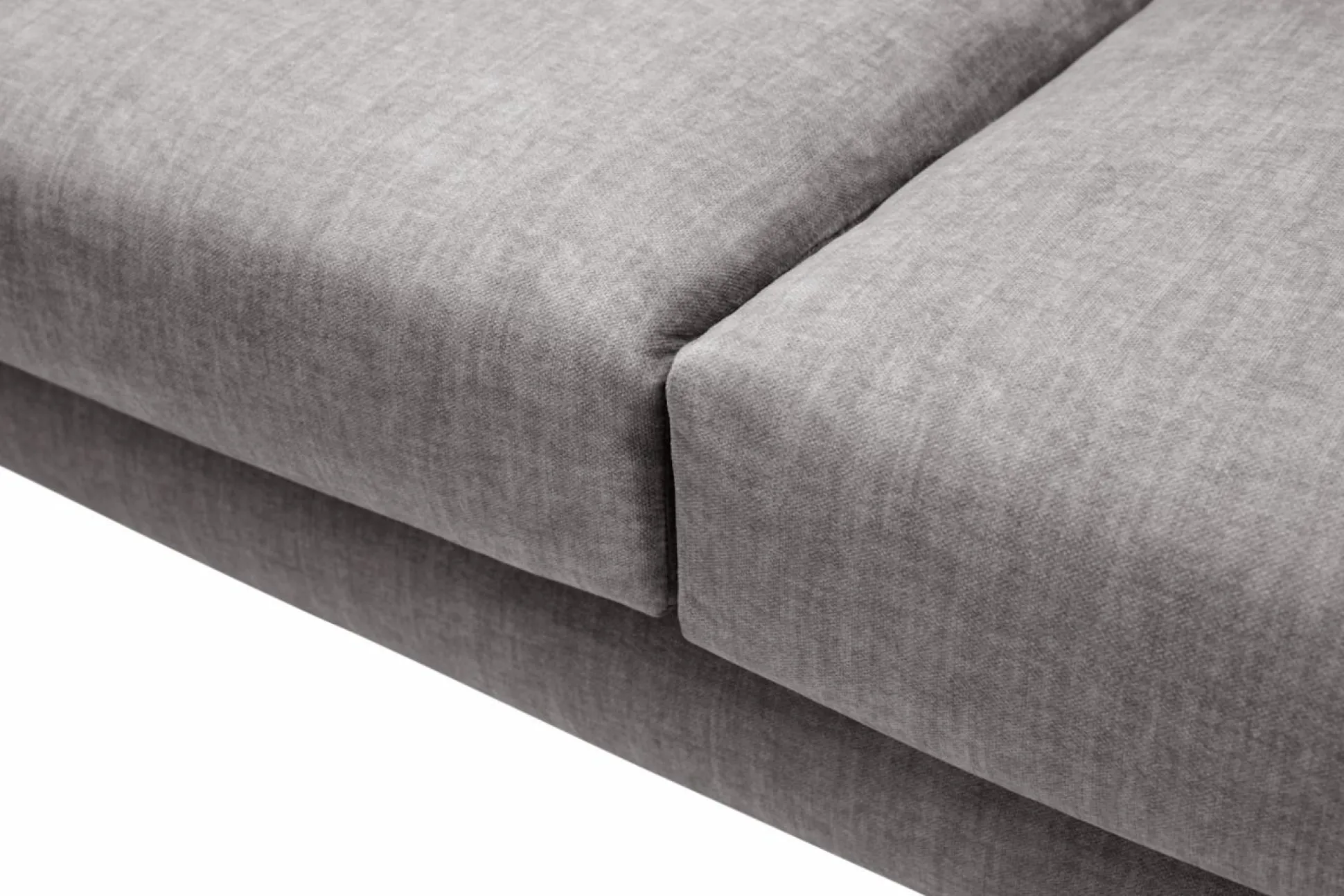 Canapé velours Olympe - Gris - 3 places