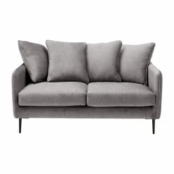 Canapé velours Olympe - Gris - 2 places