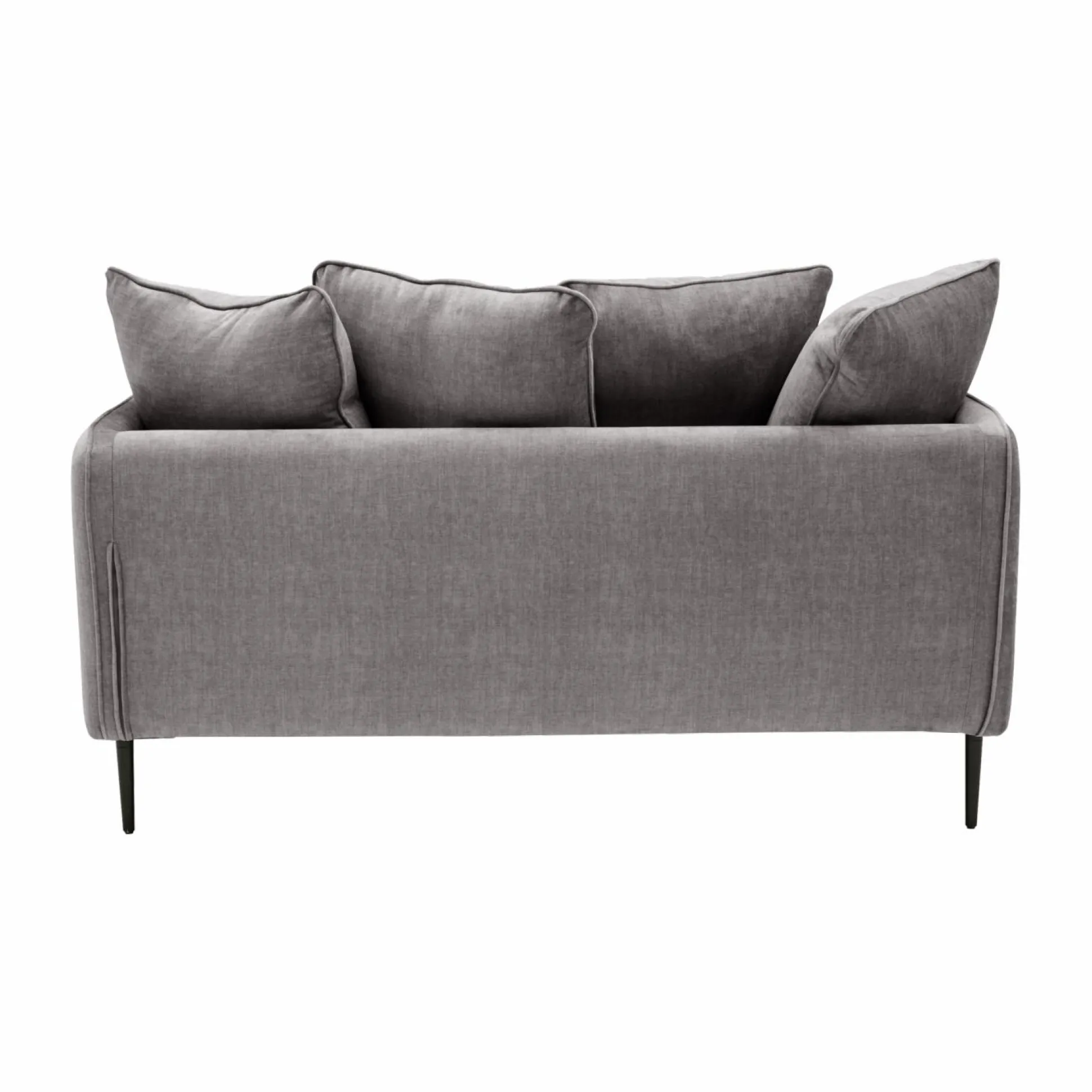 Canapé velours Olympe - Gris - 2 places
