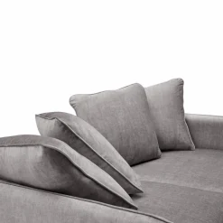 Canapé velours Olympe - Gris - 2 places