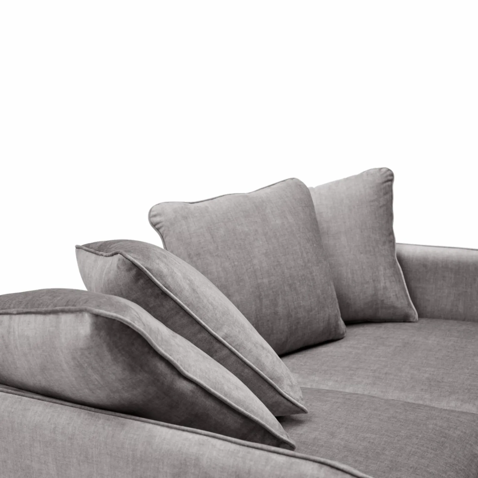 Canapé velours Olympe - Gris - 2 places