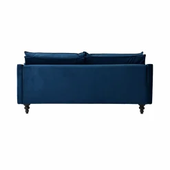 Canapé velours Orso - Bleu - 3 places