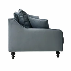 Canapé velours Orso - Bleu gris - 4 places